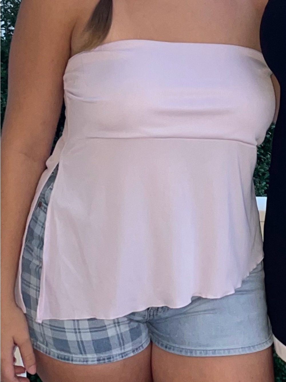 Light Lavender Strapless Top